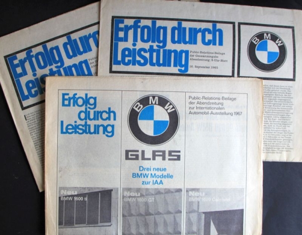BMW "Erfolgreich durch Leistung" Factory-Journal 1965 three editions (6280)